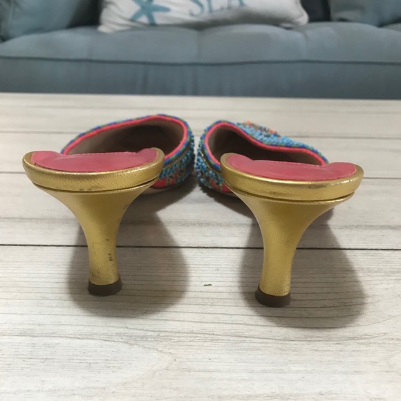 Emma Hope Beaded Mules Size 39 1/2 - Picture 3 of 11